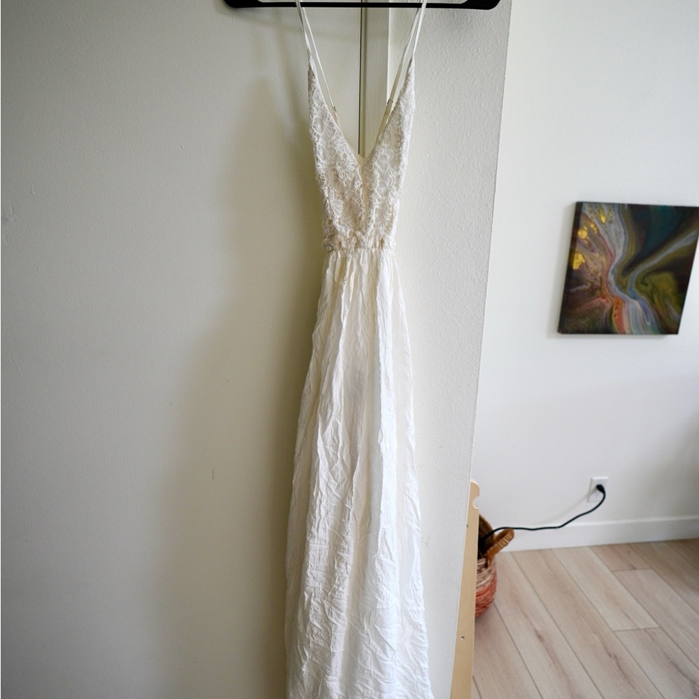 Forever 21 White Lace Maxi Dress